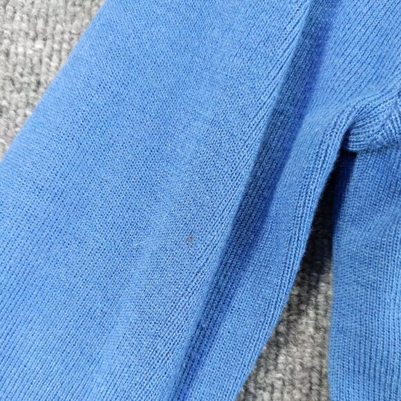 Vintage Izod Lacoste V Neck Knit Sweater Size 20 Blue Embroidered Crocodile Logo - Picture 13 of 14